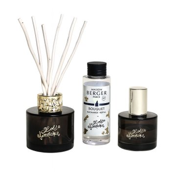 Darilni komplet Lolita Lempicka mini difuzor črn + polnilo in razpršilo za dom Lolita Lempicka