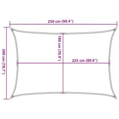 Vidaxl Senčno jadro 160 g/m² oranžno 2x2,5 m HDPE