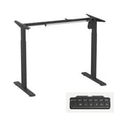 UVI LITE V2 okvir za električno dvižno mizo, 1 motor, do 119 cm, črni