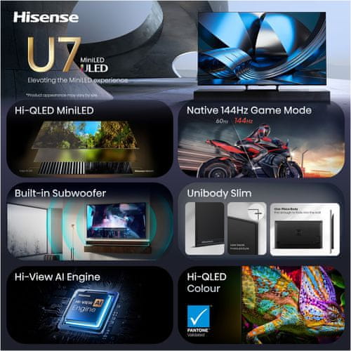 Hisense 85U7SE kinematografska izkušnja