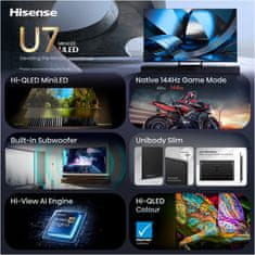 Hisense 75U7SE 4K UHD televizor, VIDAA Smart OS