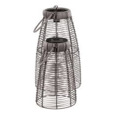 Autronic Svetilka umetni ratan, stožčast, LED osvetlitev, siva, cena za komplet 2 kosov (PLA104)