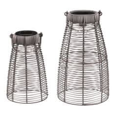 Autronic Svetilka umetni ratan, stožčast, LED osvetlitev, siva, cena za komplet 2 kosov (PLA104)