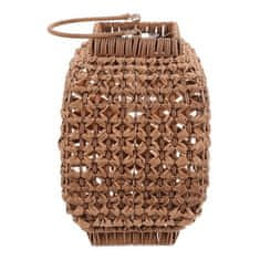 Autronic Svetilka umetni ratan, kvadraten, LED osvetlitev, velikost L, svetlo rjava (PLA100-L)