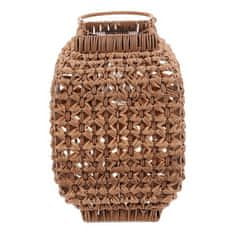 Autronic Svetilka umetni ratan, kvadraten, LED osvetlitev, velikost L, svetlo rjava (PLA100-L)