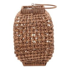 Autronic Svetilka umetni ratan, kvadraten, LED osvetlitev, velikost L, svetlo rjava (PLA100-L)