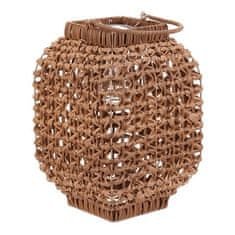 Autronic Svetilka umetni ratan, kvadraten, LED osvetlitev, velikost L, svetlo rjava (PLA100-L)