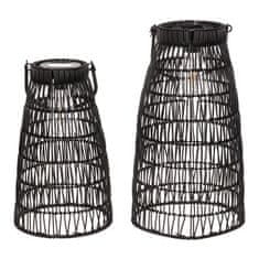 Autronic Svetilka umetni ratan, stožčast, LED osvetlitev, črna, cena za komplet 2 kosov (PLA102 BK)