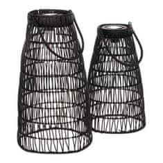 Autronic Svetilka umetni ratan, stožčast, LED osvetlitev, črna, cena za komplet 2 kosov (PLA102 BK)