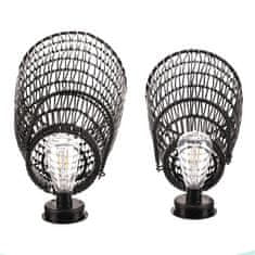 Autronic Svetilka umetni ratan, stožčast, LED osvetlitev, črna, cena za komplet 2 kosov (PLA102 BK)