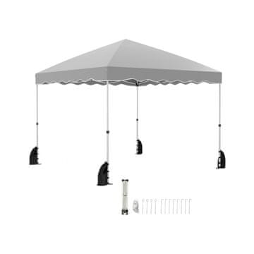 Northix Pop-up šotor z baldahinom 3 x 3 m, nepremočljiv, prenosljiv z dodatki