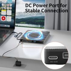 VYZIO® Zunanji optični pogon z USB razdelilnikom (CD/DVD bralnik in zapisovalnik), prenosni večnamenski | LAPDISC