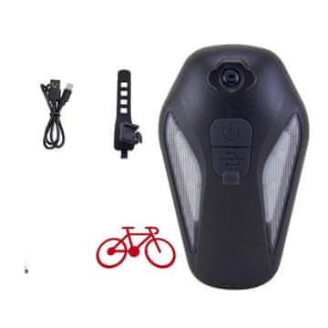 VYZIO® Zadnja LED kolesarska svetilka s projekcijo kril, USB-C polnilna, IPX5, 4 načini | BIKELITE