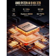 GMKtec Mini PC GMKtec EVO-X1 AMD Ryzen AI 9 HX 370 32GB RAM + 1TB SSD WIN 11 Pro