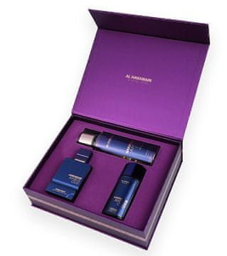 Amber Oud Dubai Night - parfumirani izvleček 75 ml + parfumirani izvleček 30 ml + tančica za telo 250 ml