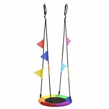 Vidaxl Gugalnica v obliki gnezda Modra 60 x 60 x 180 cm Poliester