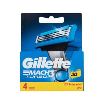 Gillette Mach3 Turbo 3D darilni set nadomestne britvice 4 kos za moške