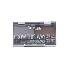 Rimmel Brow This Way paletka za obrvi 2,4 g odtenek 003 Dark Brown za ženske