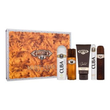 Cuba Gold darilni set toaletna voda 100 ml + vodica po bitju 100 ml + gel za prhanje 200 ml + deodorant 200 ml + toaletna voda 35 ml za moške