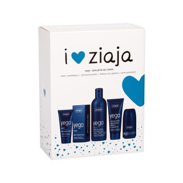 Ziaja Men (Yego) darilni set gel za prhanje 3v1 300 ml + vlažilna krema SPF6 50 ml + balzam po britju 75 ml + antiperspirant 60 ml za moške
