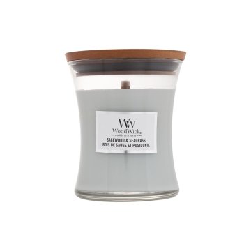 Woodwick Sagewood & Seagrass dišeča svečka unisex