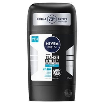 Nivea Trdni antiperspirant Black & White Invisible Fresh 50 ml