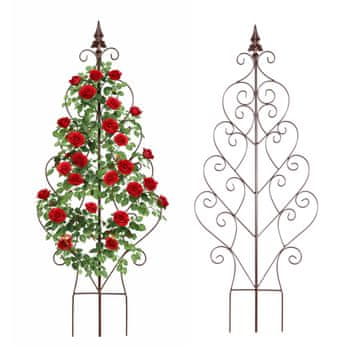 Northix Vintage kovinska rešetka za vrtnice srce 150 cm