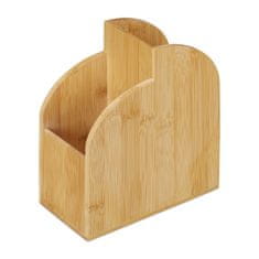 Northix Bambusovo držalo za pisala 15x10x10 cm 2 predelka