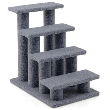 Northix Stopnice za živali mačje drevo z jagnječjim kašmirjem za mačke do 25 kg, 61 x 41 x 60 cm