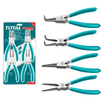 Total One-Stop Tools 4-delni set koničaste ukrivljene klešče 180mm (THT114041)