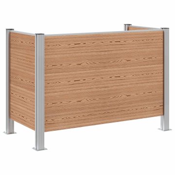 Vidaxl Ograja za koš za smeti Rjava 161 x 85 x 115 cm Aluminij in WPC