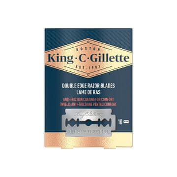 Gillette Nadomestna rezila za britvico King (rezila za britvico z dvojnim robom) 10 kosov