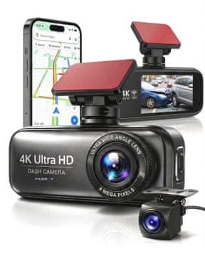Farrot A8 4K avto kamera dashcam GPS WiFi ADAS spredaj zadaj parkirni način nočno snemanje široki kot microSD 256GB