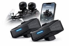 Farrot Rider PRO+ motoristični interkom Mesh, 3 km, do 8 oseb, Bluetooth 5.4, IPX7 – 2 kosa