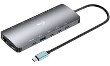 I-TEC USB-C Metal Nano 3x Display Dock, 2x HDMI 1x USB-C video, Power Delivery 140W