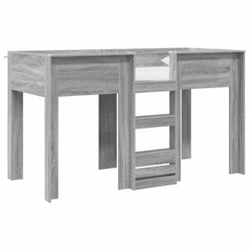 Vidaxl Postelja na vzkraj za otroke Siva Sonoma 75 x 190 cm