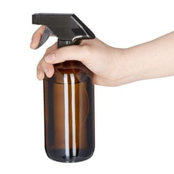 Northix 6-delni stekleni razpršilec 500 ml jantarno steklo nastavljiva šoba