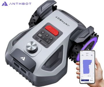 ANTHBOT M5 LiDAR pametna robotska kosilnica, brezžična, do 500m2, 360° LiDAR + Dual Vision, do 45%, IPX6