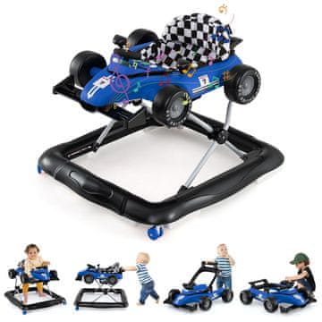 Northix Otroška 4 v 1 hojica nastavljiva višina glasbena PP kovina