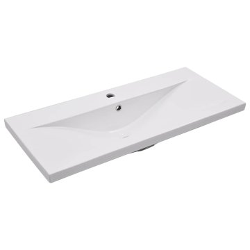 Vidaxl Vgradni umivalnik 91x39,5x18,5 cm keramičen bel