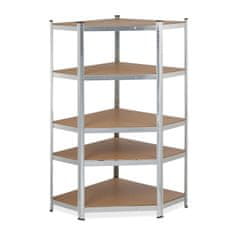 Northix Kotni regal 5 polic jeklen 875 kg 180x90x45 cm črn