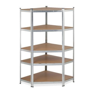 Northix Kotni regal 5 polic jeklen 875 kg 180x90x45 cm črn