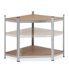 Northix Kotni regal 5 polic jeklen 875 kg 180x90x45 cm črn
