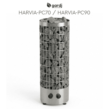 Gardj Europe Gardj Harvia Cilindro PC70 – električni grelnik za savno za postavitev na tla (6,8 kW) — vrhunska oblika in izjemna para