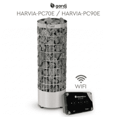 Gardj Europe Gardj Harvia Cilindro PC70E pametni električni grelnik za savno (6,8 kW) z Wi-Fi modulom – največje udobje in daljinski zagon