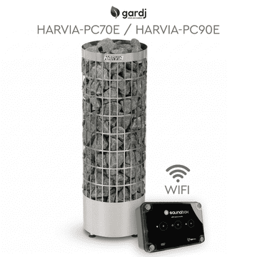 Gardj Europe Gardj Harvia Cilindro PC90E Smart električni grelnik za savno (9,0 kW) z Wi-Fi modulom — Nepremagljiva moč in daljinski zagon