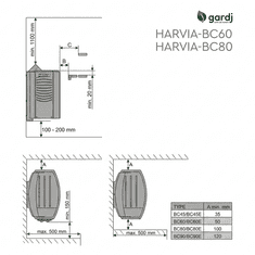 Gardj Europe Gardj Električni grelnik Harvia Vega BC80 (8,0 kW) — Največja moč v kompaktni izvedbi