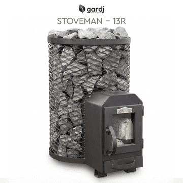Gardj Europe Gardj Lesena peč Stoveman 13R-LS (z zunanjim kuriščem) — Tradicionalna para in impresivna izbira kamnov