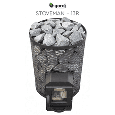 Gardj Europe Gardj Lesena peč Stoveman 13R-LS (z zunanjim kuriščem) — Tradicionalna para in impresivna izbira kamnov
