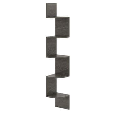 Northix Stenska kotna polica 5 nivojev 126 cm les nosilnost 35 kg
